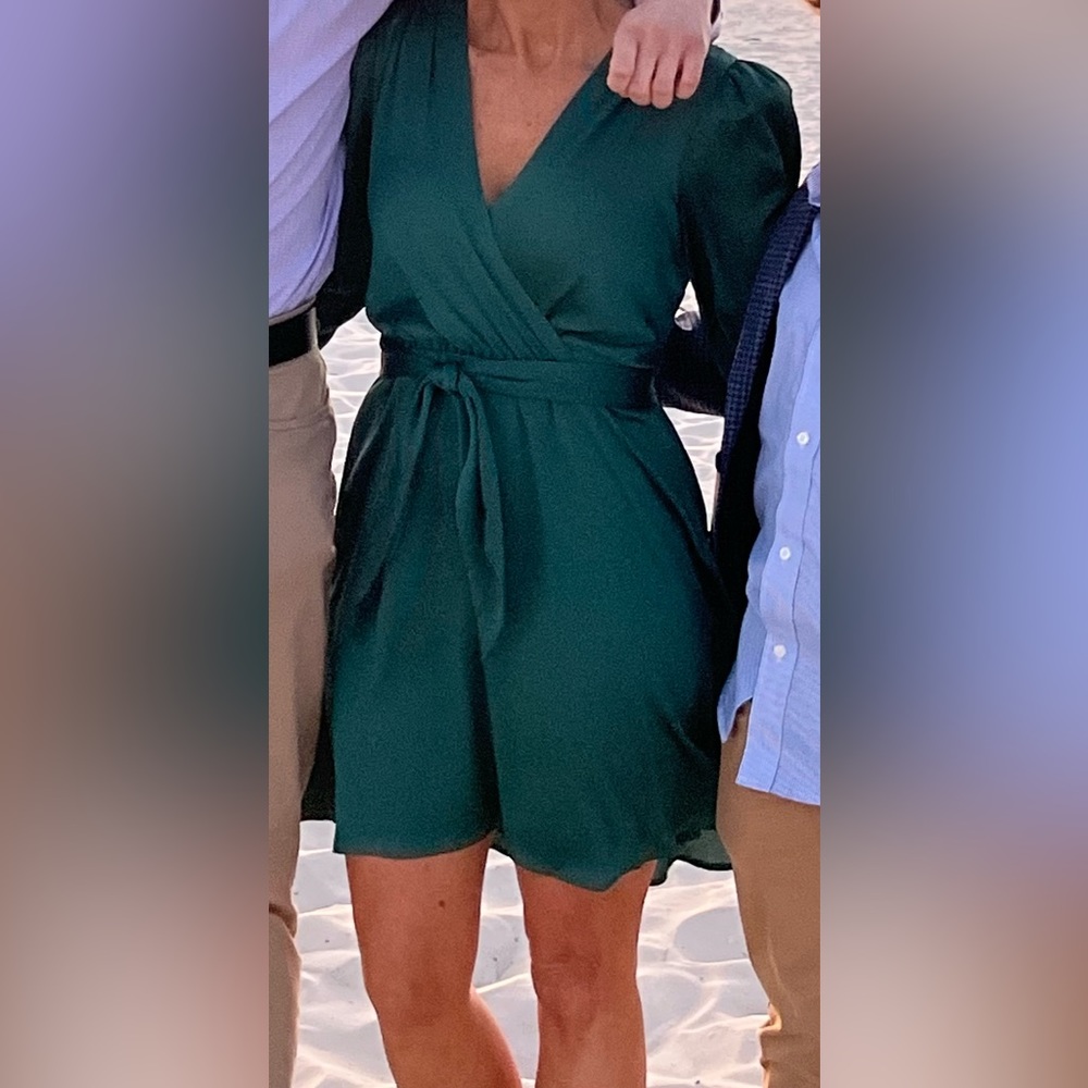 Express Green Long Sleeve Dress